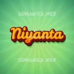 niyanta in Green Rays style - 3D name wallpaper