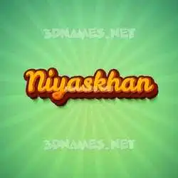 niyaskhan in Green Rays style - 3D name wallpaper