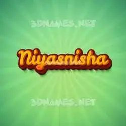 niyasnisha in Green Rays style - 3D name wallpaper