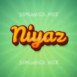 niyaz in Green Rays style - 3D name wallpaper
