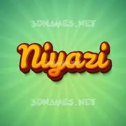 niyazi in Green Rays style - 3D name wallpaper