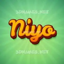 niyo in Green Rays style - 3D name wallpaper