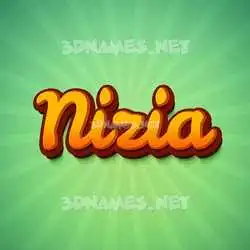 nizia in Green Rays style - 3D name wallpaper