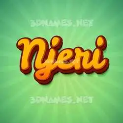 njeri in Green Rays style - 3D name wallpaper