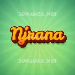 njrana in Green Rays style - 3D name wallpaper