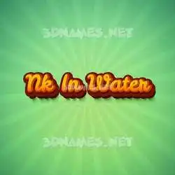 nk in water in Green Rays style - 3D name wallpaper