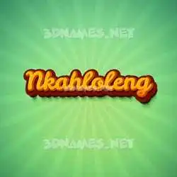 nkahloleng in Green Rays style - 3D name wallpaper