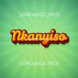 nkanyiso in Green Rays style - 3D name wallpaper