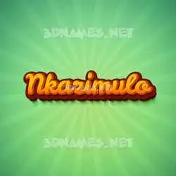 nkazimulo in Green Rays style - 3D name wallpaper