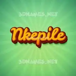 nkepile in Green Rays style - 3D name wallpaper