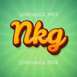 nkg in Green Rays style - 3D name wallpaper