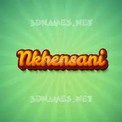 nkhensani in Green Rays style - 3D name wallpaper