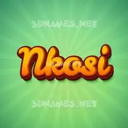 nkosi in Green Rays style - 3D name wallpaper