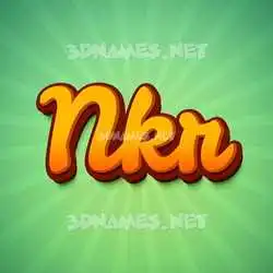 nkr in Green Rays style - 3D name wallpaper