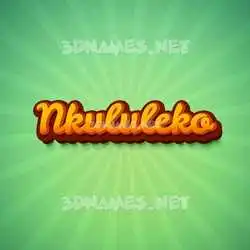 nkululeko in Green Rays style - 3D name wallpaper