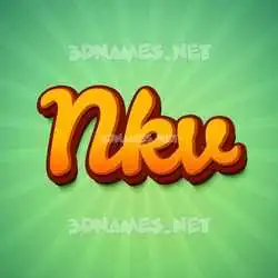 nkv in Green Rays style - 3D name wallpaper