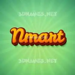 nmart in Green Rays style - 3D name wallpaper
