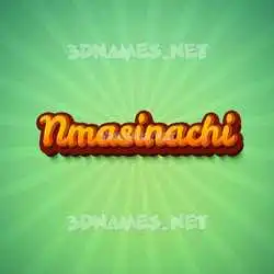 nmasinachi in Green Rays style - 3D name wallpaper