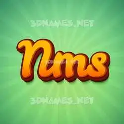 nms in Green Rays style - 3D name wallpaper