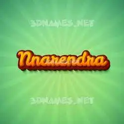 nnarendra in Green Rays style - 3D name wallpaper