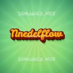 nnedelflow in Green Rays style - 3D name wallpaper