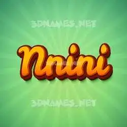nnini in Green Rays style - 3D name wallpaper
