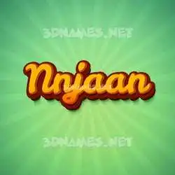 nnjaan in Green Rays style - 3D name wallpaper