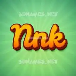 nnk in Green Rays style - 3D name wallpaper