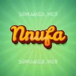 nnufa in Green Rays style - 3D name wallpaper
