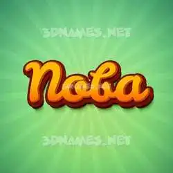 noba in Green Rays style - 3D name wallpaper