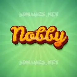 nobby in Green Rays style - 3D name wallpaper
