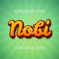 nobi in Green Rays style - 3D name wallpaper