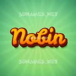 nobin in Green Rays style - 3D name wallpaper