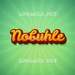 nobuhle in Green Rays style - 3D name wallpaper