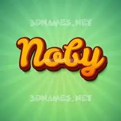 noby in Green Rays style - 3D name wallpaper