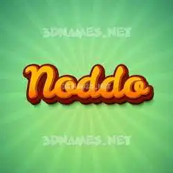 noddo in Green Rays style - 3D name wallpaper