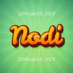nodi in Green Rays style - 3D name wallpaper