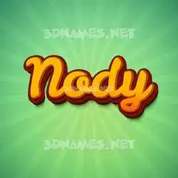 nody in Green Rays style - 3D name wallpaper