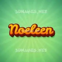 noeleen in Green Rays style - 3D name wallpaper