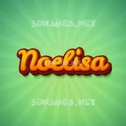 noelisa in Green Rays style - 3D name wallpaper