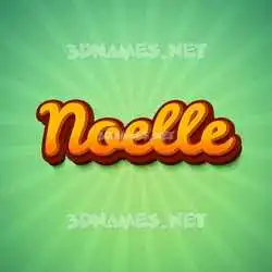 noelle in Green Rays style - 3D name wallpaper