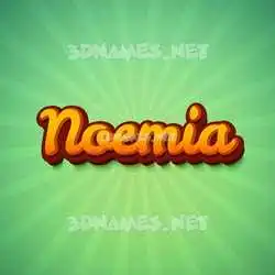 noemia in Green Rays style - 3D name wallpaper