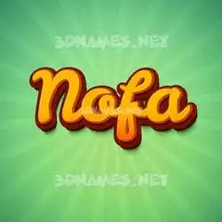 nofa in Green Rays style - 3D name wallpaper