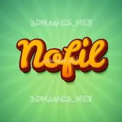 nofil in Green Rays style - 3D name wallpaper