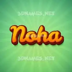 noha in Green Rays style - 3D name wallpaper