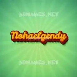 nohaelgendy in Green Rays style - 3D name wallpaper