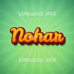nohar in Green Rays style - 3D name wallpaper