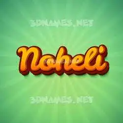 noheli in Green Rays style - 3D name wallpaper