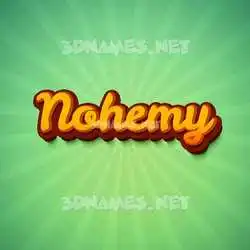 nohemy in Green Rays style - 3D name wallpaper