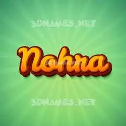 nohra in Green Rays style - 3D name wallpaper